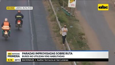 Paradas improvisadas sobre la Ruta PY 03 - ABC Noticias - ABC Color