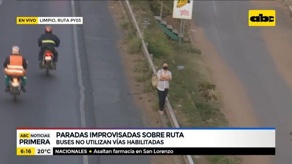 Paradas improvisadas sobre la Ruta PY 03 - ABC Noticias - ABC Color
