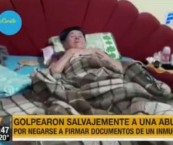 Golpean brutalmente a abuelita por no querer firmar documentos de una casa