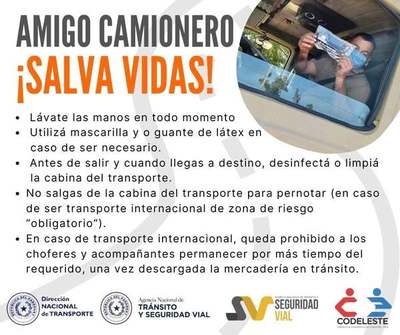 Entran y salen del país y están expuestos al COVID: lanzan campaña para camioneros - ADN Paraguayo