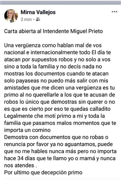 Miguel Prieto acusado de CORRUPTO es la VERGÜENZA de su familia