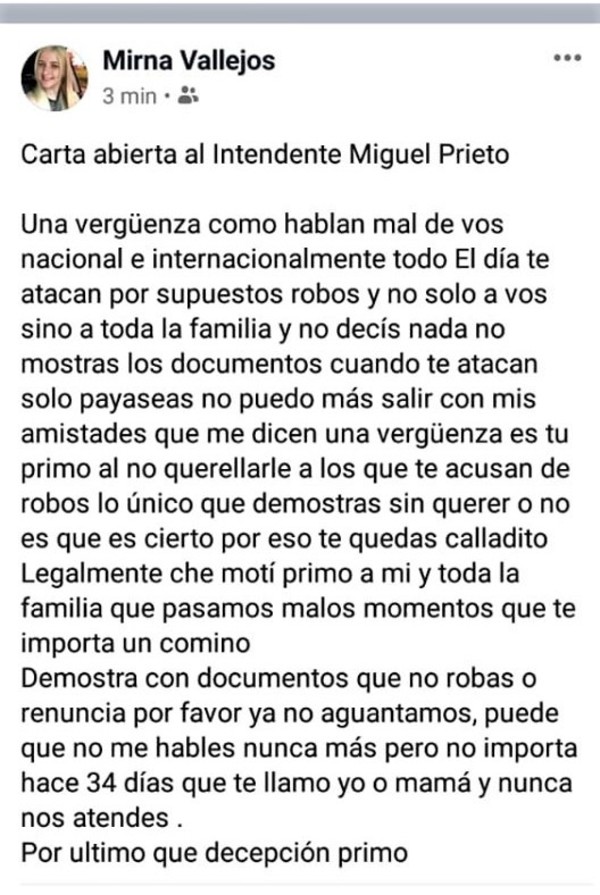 Miguel Prieto acusado de CORRUPTO es la VERGÜENZA de su familia