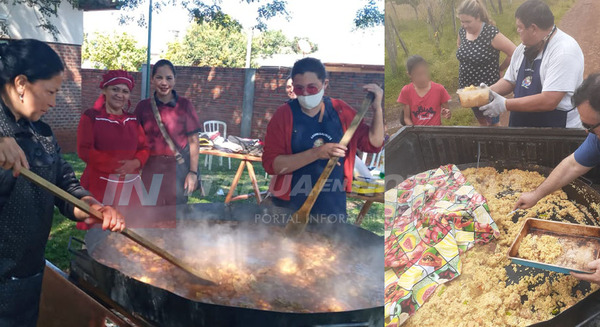 LEONESAURIOS EN ACCIÓN SOLIDARIA ANUNCIAN COMILONA EN BARRIO MBURICA SAN ISIDRO. 
