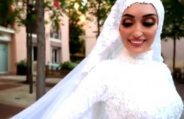 '¿Voy a morir?': Habla la novia que estaba siendo fotografiada en el momento de la explosión en Beirut - C9N