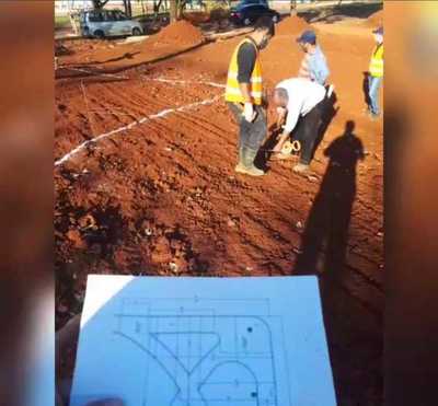 Avanzan obras en el Parque Independencia de Franco
