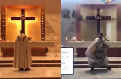 Se corta la luz y a los segundos todo se cae: Explosión en Beirut sorprendió a sacerdote en plena misa - C9N