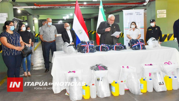 ENTREGA DE INSUMOS Y EQUIPOS A INSTITUCIONES DE SERVICIO DE ITAPÚA