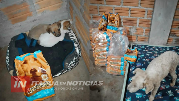 DONAN INSUMOS EN FAVOR DE PERROS RESCATADOS DESDE LA OPD Y GOBERNACIÓN