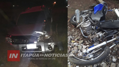 ACCIDENTE EN EL ACCESO PRINCIPAL DE ITA PASO DEJA MOTOCICLISTA LESIONADO