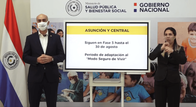 Asunción y Central seguirán en fase 3 hasta el 30 de agosto