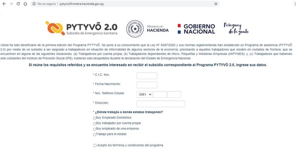 ¿Quiénes ya pueden inscribirse a Pytyvõ 2.0 desde hoy? - Nacionales - ABC Color