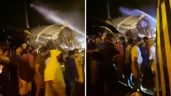 Un avión de Air India Express con unas 190 personas a bordo se parte en dos al salirse de la pista - ADN Paraguayo