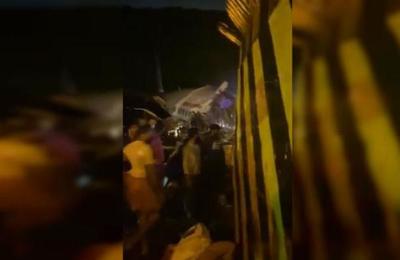 Avión con 191 pasajeros se sale de la pista y se parte en dos al aterrizar en India - C9N