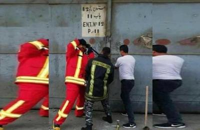 La dramática foto de tres bomberos intentando evitar la tragedia a segundos de la explosión en Beirut - C9N