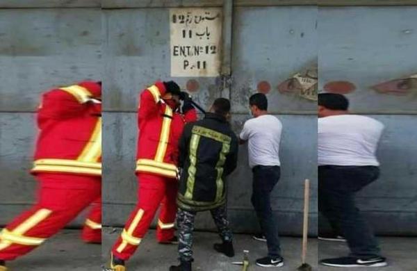 La dramática foto de tres bomberos intentando evitar la tragedia a segundos de la explosión en Beirut - C9N
