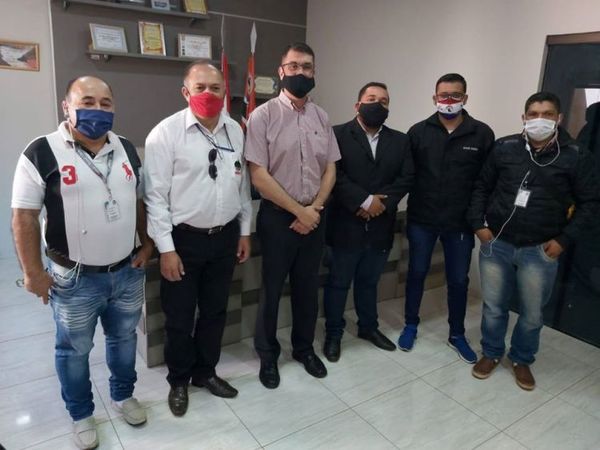 La Regional del Sindicato de Periodistas del Paraguay SPP fue a ponerse a disposición del Gobernador de Amambay