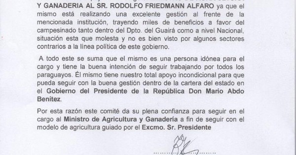 Falsean datos de productores para un supuesto “apoyo” a Friedmann