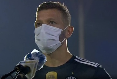 Nicolás Domingo, contento por su primer gol en Paraguay