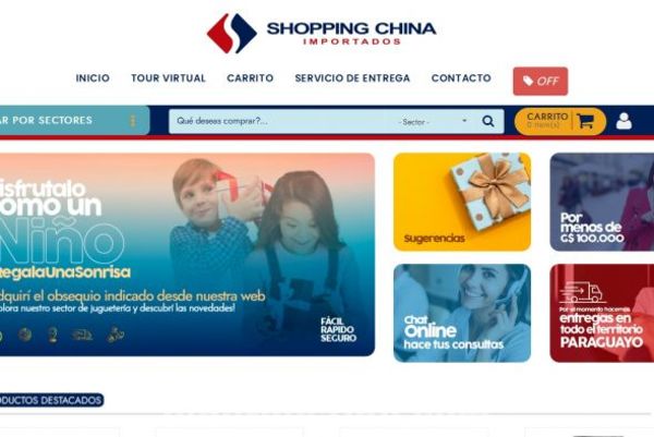 Shopping China incursiona en el e-commerce con un portal de ventas online con entrega en todo el territorio paraguayo