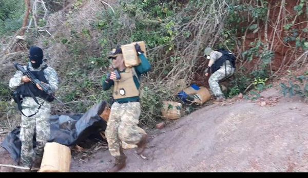 Incautan 154 kilos de marihuana prensada en Canindeyú - Nacionales - ABC Color