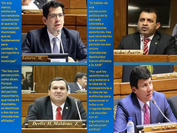 No existe persecución política contra intendentes de la oposición