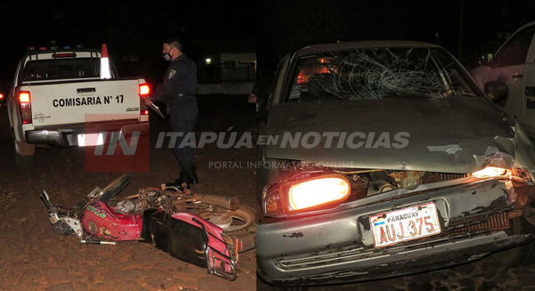 ACCIDENTE DEJA MOTOCICLISTA LESIONADO EN NATALIO.