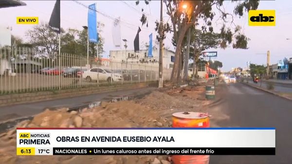 Caótico tránsito sobre la Avda. Eusebio Ayala debido a obras - ABC Noticias - ABC Color