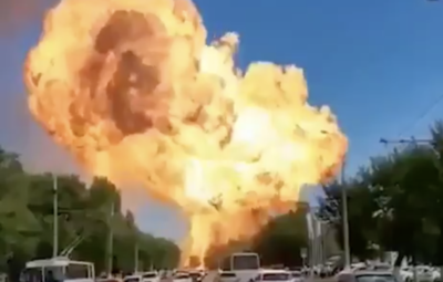 Impactante explosión de un camión cisterna de gas en Rusia