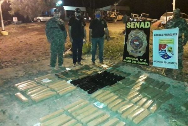 Incautan más de 100 kilos de marihuana en operativo conjunto en Canindeyu
