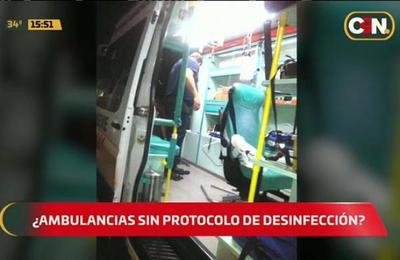 ¿Ambulancias sin protocolo de desinfección? - C9N