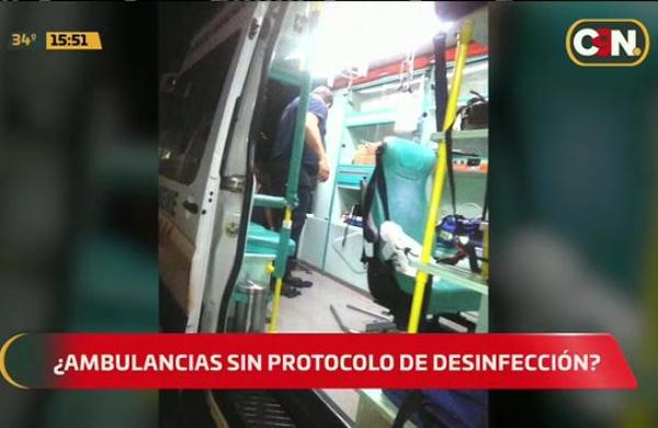 ¿Ambulancias sin protocolo de desinfección? - C9N