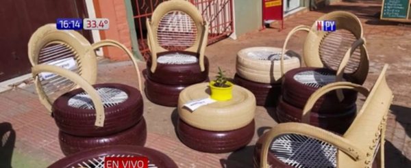 Adolescentes del Centro Educativo de Cambyretá realizan sillones y planteras | Noticias Paraguay
