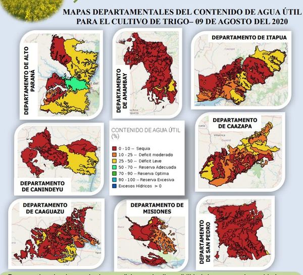 Sequía castiga al trigo, caña de azúcar, canola, pasturas y otros rubros - Nacionales - ABC Color