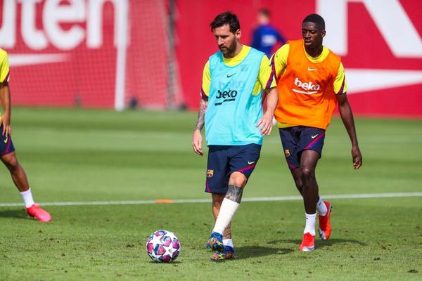 Messi, con la pierna vendada, entrenó con normalidad - Fútbol - ABC Color