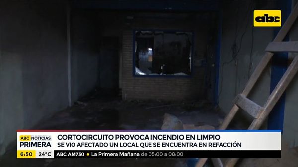Cortocircuito provoca incendio en Limpio - ABC Noticias - ABC Color