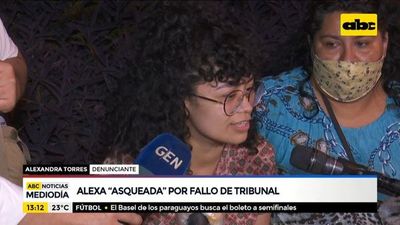 Alexa, “asqueada” por fallo del tribunal - ABC Noticias - ABC Color