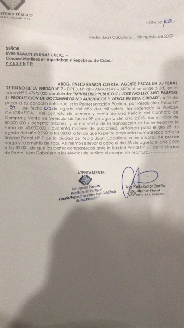 Concejal municipal de Pedro Juan denuncia a su colega por apropiación