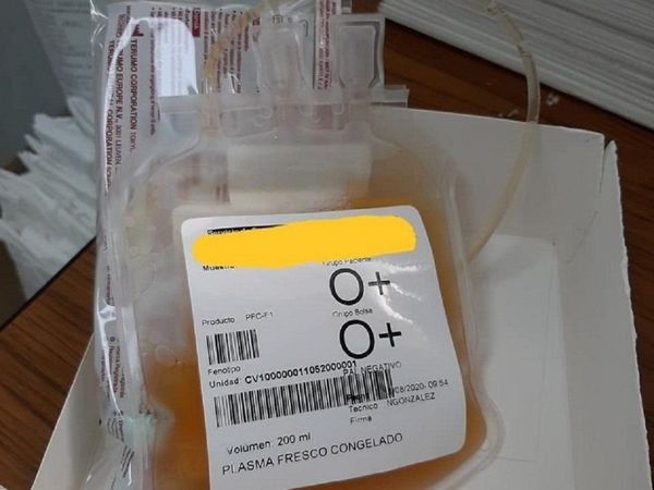 Primera paciente con Covid-19 en recibir plasma convaleciente en nuestro país