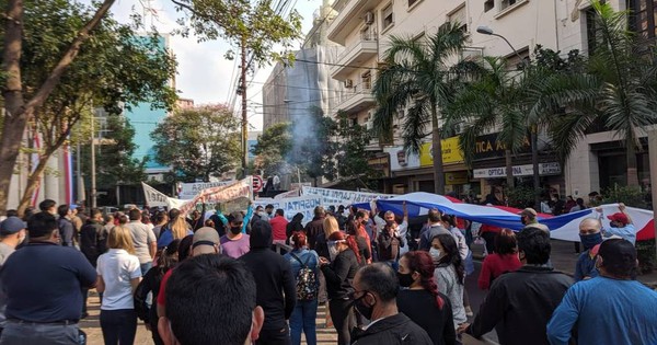 Protestaron en el microcentro