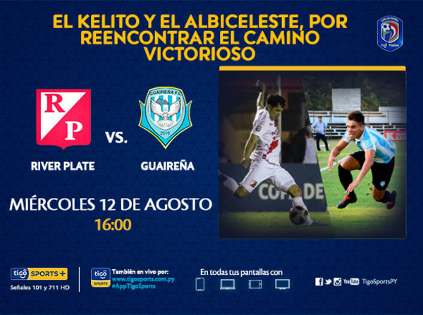 River y Guaireña pretenden escalar en la tabla