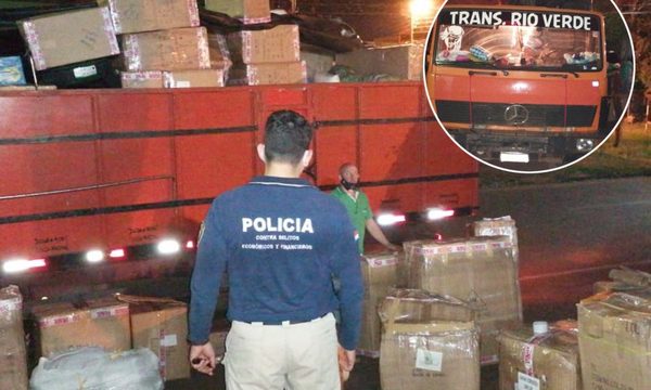 Incautan un camión cargado con mercadería  presumiblemente contrabandeada de Brasil – Diario TNPRESS