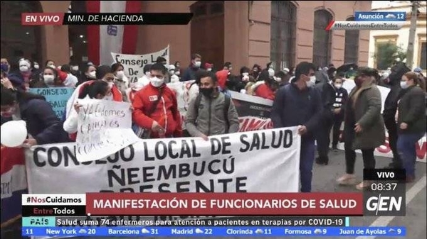 HOY / Manifestación de Funcionarios de Salud, exigen que se ejecute los fondos para Consejos y Gratificaciones