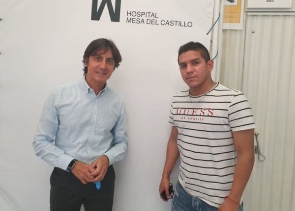 'Cholo' Salas ya entrenó en España con sus compañeros de ElPozo Murcia