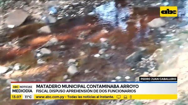 Matadero municipal contamina arroyo en Pedro Juan Caballero - ABC Noticias - ABC Color