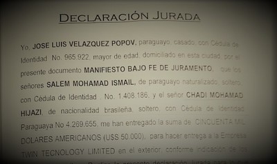 José Velázquez Popov recibió US$ 50 mil para transferir y dejo al descubierto esquema de REMESAS ILEGALES