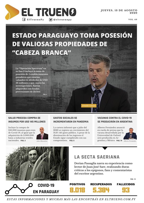 E-paper 13 de Agosto 2020 - El Trueno