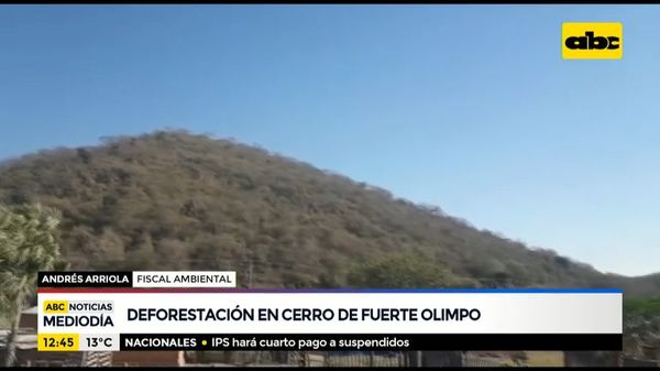 Deforestación en un cerro de Fuerte Olimpo, Chaco - ABC Noticias - ABC Color