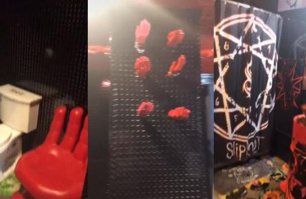 Mamá fanática de Slipknot diseñó un baño temático de la banda de metal: su hija lo mostró en TikTok - C9N