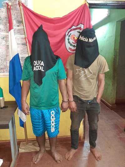 Robaron baterías de un camión y terminaron presos