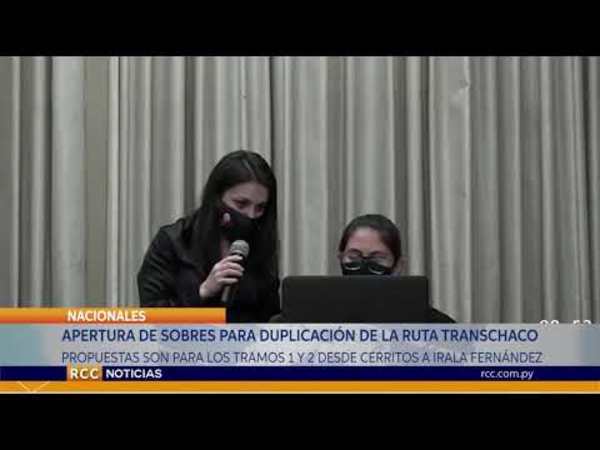 APERTURA DE SOBRES PARA LA RUTA TRANSCHACO
